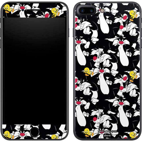 Looney Tunes Sylvester and Tweety Super Sized iPhone 8 Plus Skin