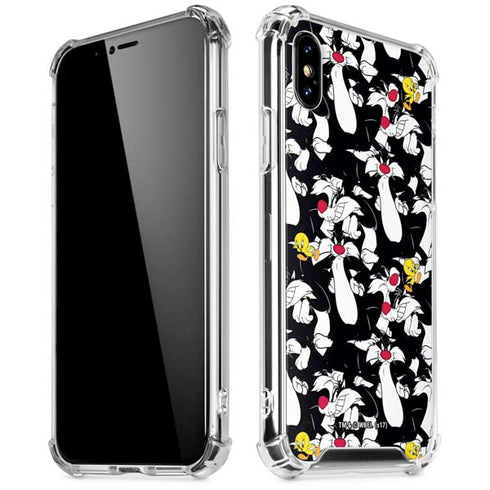 Looney Tunes Sylvester and Tweety Super Sized iPhone X/XS Clear Case