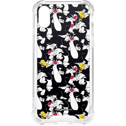Looney Tunes Sylvester and Tweety Super Sized iPhone XS Clear Case
