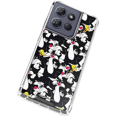 Looney Tunes Sylvester and Tweety Super Sized Moto G 5G (2025) Clear Case