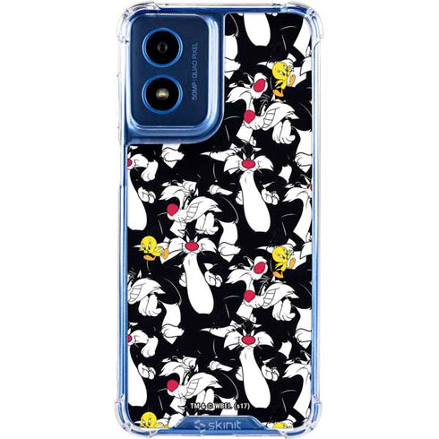 Looney Tunes Sylvester and Tweety Super Sized Moto G 5G (2024) Clear Case