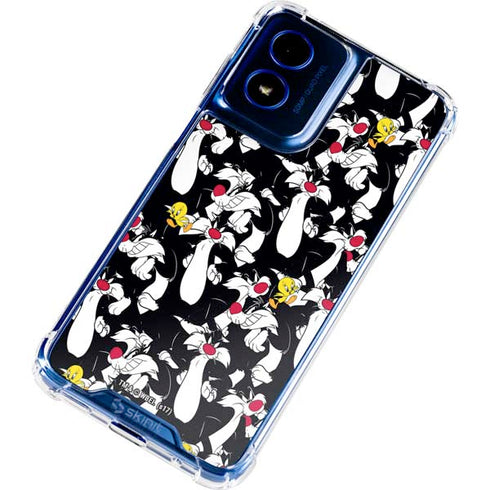 Looney Tunes Sylvester and Tweety Super Sized Moto G 5G (2024) Clear Case