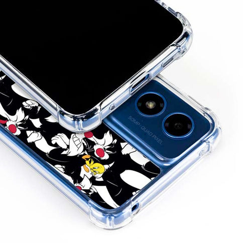 Looney Tunes Sylvester and Tweety Super Sized Moto G 5G (2024) Clear Case
