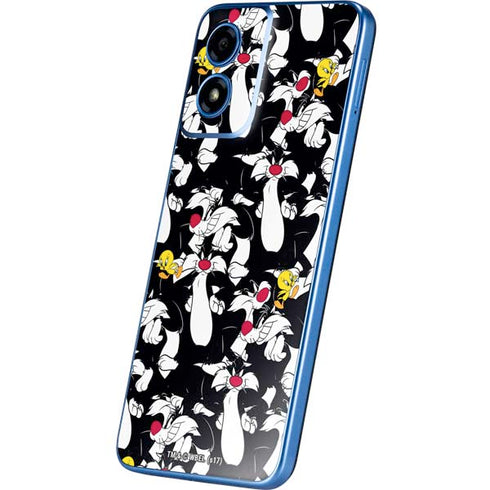 Looney Tunes Sylvester and Tweety Super Sized Moto G Play 4G (2024) Skin