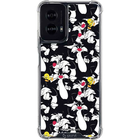 Looney Tunes Sylvester and Tweety Super Sized Moto G Power 5G (2024) Clear Case