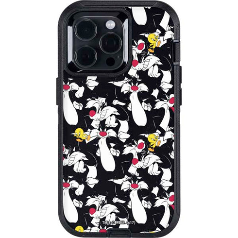 Looney Tunes Sylvester and Tweety Super Sized Otterbox Defender iPhone Skin