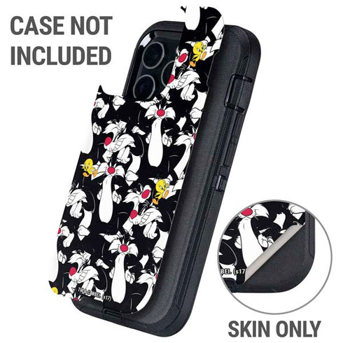 Looney Tunes Sylvester and Tweety Super Sized Otterbox Defender iPhone Skin