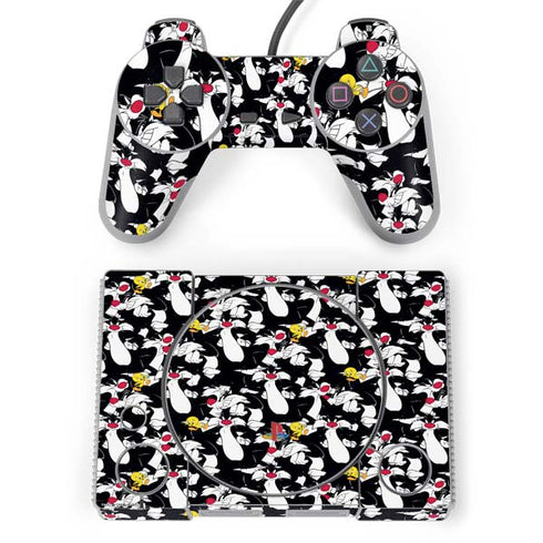 Looney Tunes Sylvester and Tweety Super Sized PlayStation Classic Bundle Skin