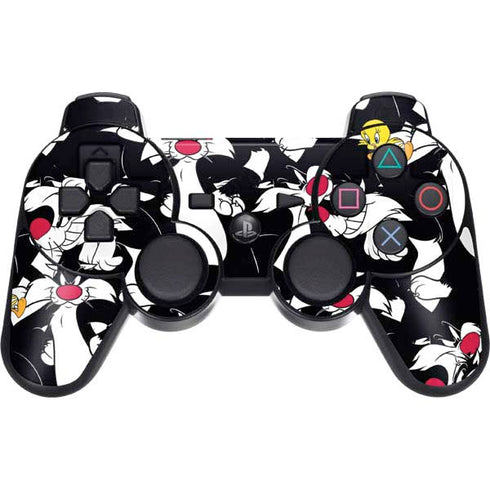 Looney Tunes Sylvester and Tweety Super Sized PS3 Dual Shock wireless controller Skin