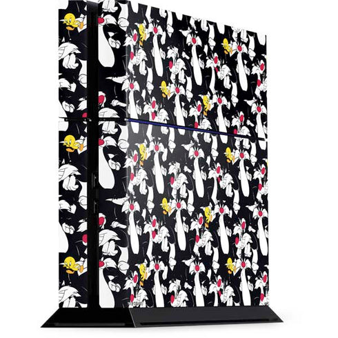 Looney Tunes Sylvester and Tweety Super Sized PS4 Console Skin