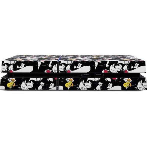 Looney Tunes Sylvester and Tweety Super Sized PS4 Console Skin