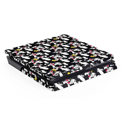 Looney Tunes Sylvester and Tweety Super Sized PS4 Slim Skin