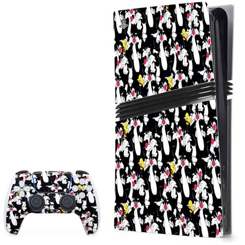 Looney Tunes Sylvester and Tweety Super Sized PlayStation PS5 Skins