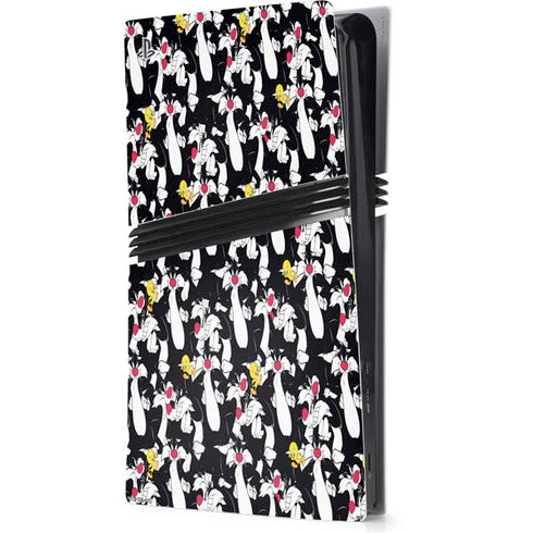 Looney Tunes Sylvester and Tweety Super Sized PS5 Pro Console Skin