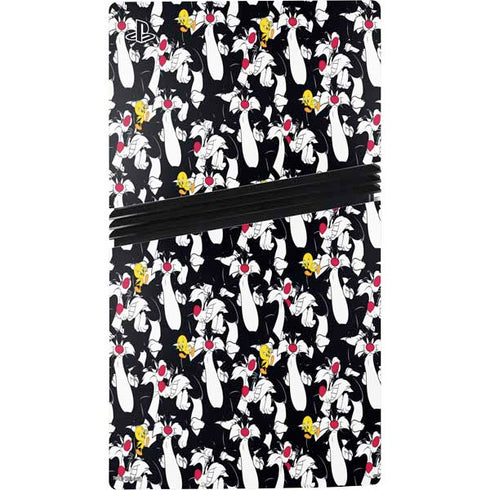 Looney Tunes Sylvester and Tweety Super Sized PS5 Pro Console Skin