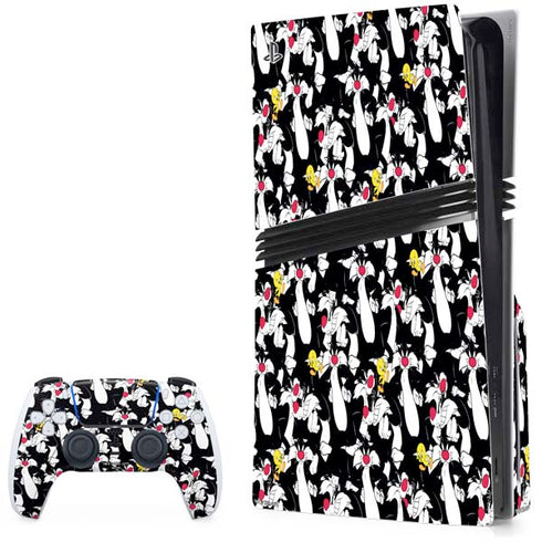Looney Tunes Sylvester and Tweety Super Sized PlayStation PS5 Skins