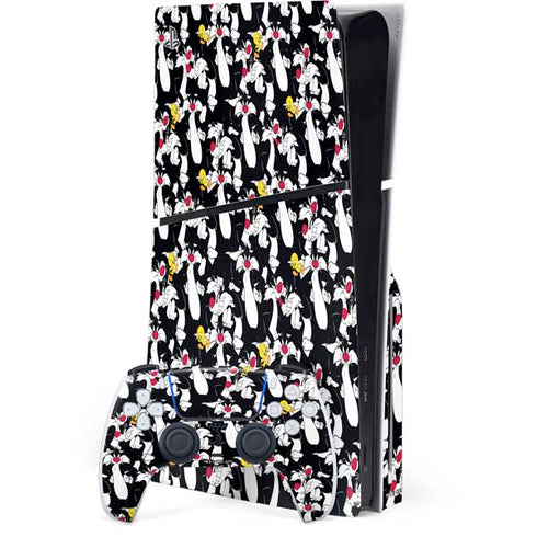 Looney Tunes Sylvester and Tweety Super Sized PlayStation PS5 Skins