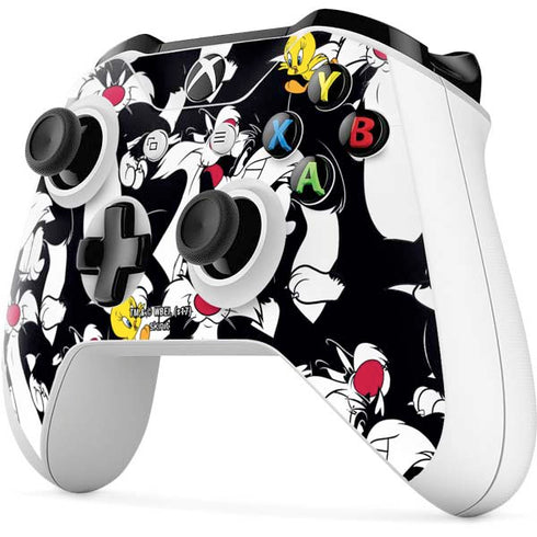 Looney Tunes Sylvester and Tweety Super Sized Xbox One S All-Digital Edition Bundle Skin