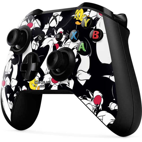 Looney Tunes Sylvester and Tweety Super Sized Xbox One X Controller Skin
