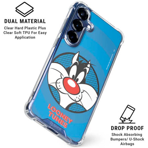 Looney Tunes Sylvester Full Galaxy S25 Clear Case