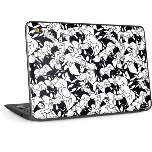 Looney Tunes Sylvester Super Sized Pattern HP Chromebook Skin