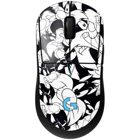 Looney Tunes Sylvester Super Sized Pattern G Pro Wireless Gaming Mouse Skin