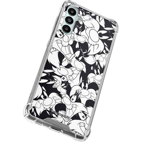 Looney Tunes Sylvester Super Sized Pattern Gabb Phone 4 Clear Case