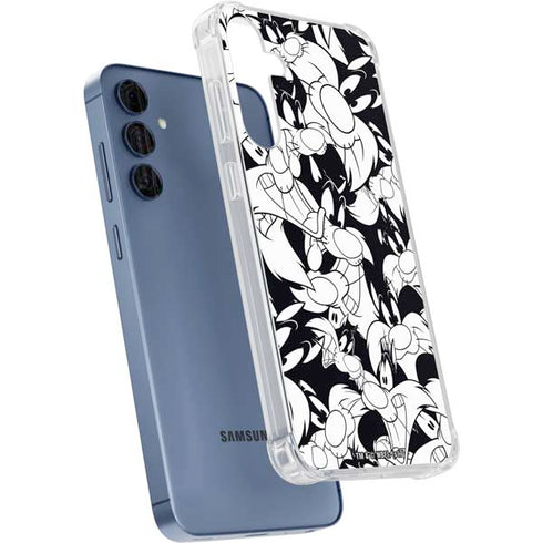 Looney Tunes Sylvester Super Sized Pattern Galaxy A35 5G Clear Case
