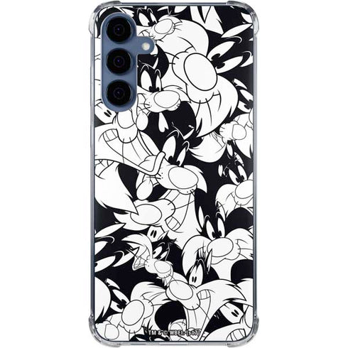 Looney Tunes Sylvester Super Sized Pattern Galaxy A55 5G Clear Case