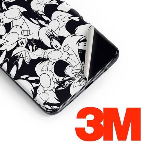 Looney Tunes Sylvester Super Sized Pattern Galaxy S10 Plus Skin