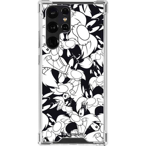 Looney Tunes Sylvester Super Sized Pattern Galaxy S23 Ultra Clear Case