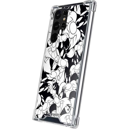 Looney Tunes Sylvester Super Sized Pattern Galaxy S23 Ultra Clear Case