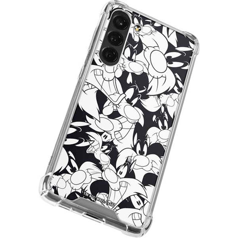Looney Tunes Sylvester Super Sized Pattern Galaxy S24 FE Clear Case