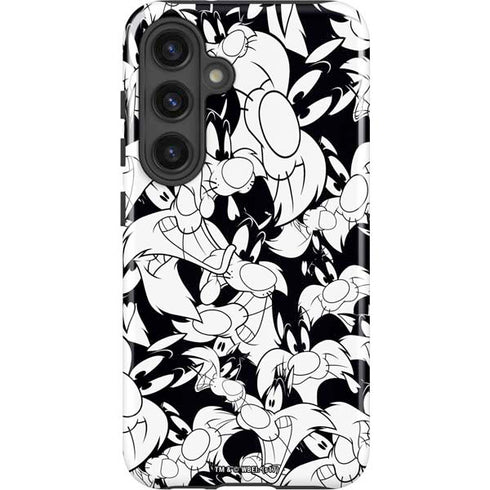 Looney Tunes Sylvester Super Sized Pattern Galaxy S25 Impact Case