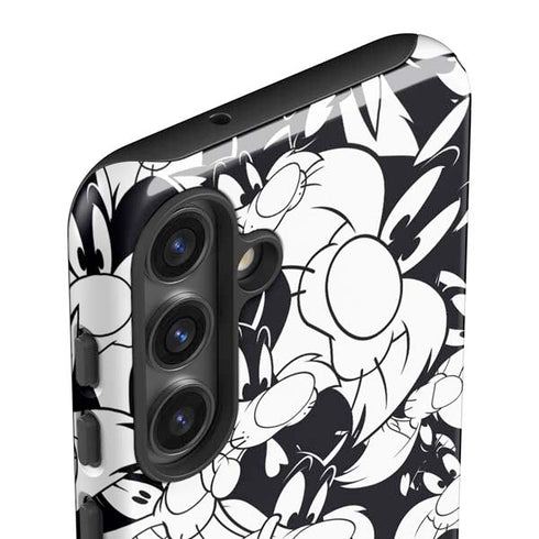Looney Tunes Sylvester Super Sized Pattern Galaxy S25 Impact Case