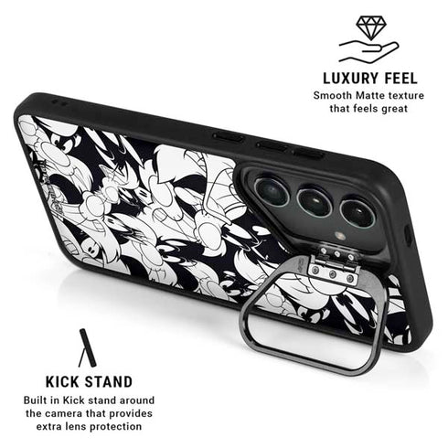 Looney Tunes Sylvester Super Sized Pattern Galaxy S25 Plus Kickstand Case