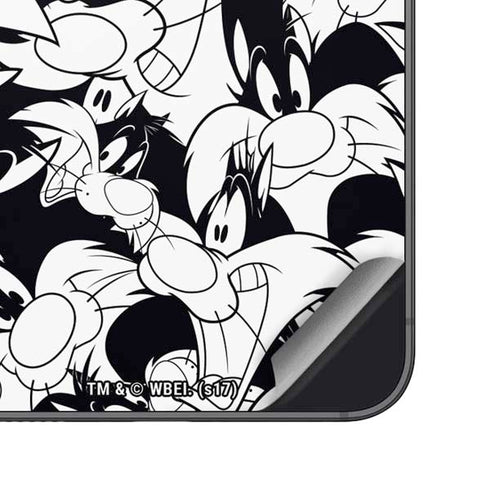 Looney Tunes Sylvester Super Sized Pattern Galaxy S25 Plus Skin