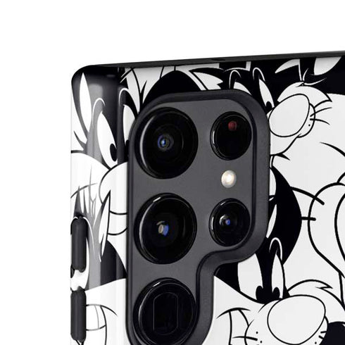 Looney Tunes Sylvester Super Sized Pattern Galaxy S25 Ultra Impact Case