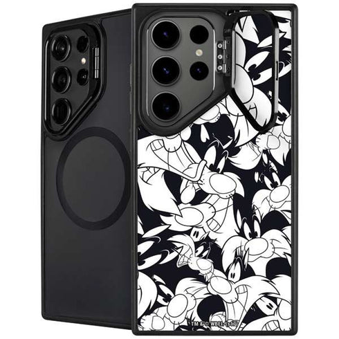 Looney Tunes Sylvester Super Sized Pattern Galaxy S25 Ultra Kickstand Case