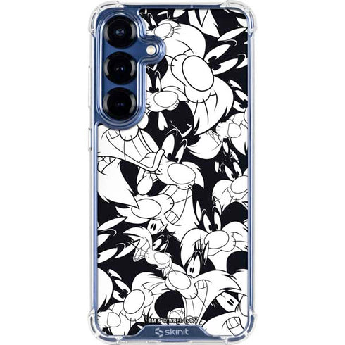 Looney Tunes Sylvester Super Sized Pattern Galaxy S25 Plus Clear Case