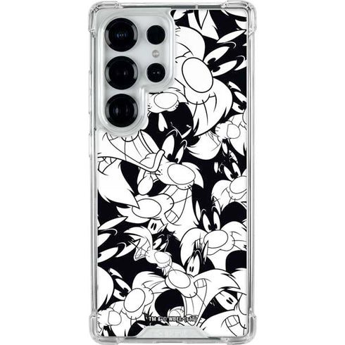 Looney Tunes Sylvester Super Sized Pattern Galaxy S25 Ultra Clear Case