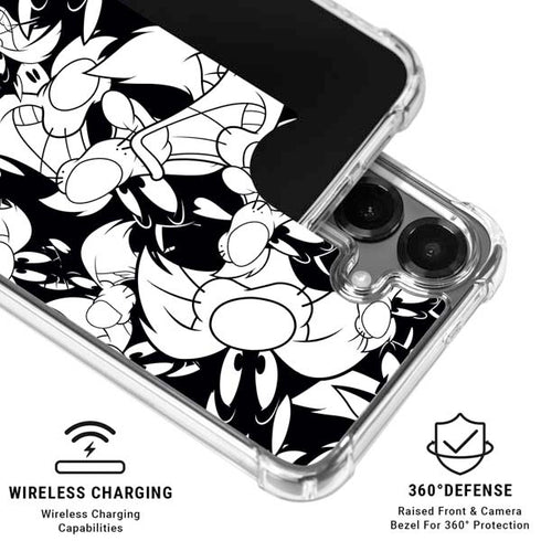 Looney Tunes Sylvester Super Sized Pattern Galaxy S26 Clear Case
