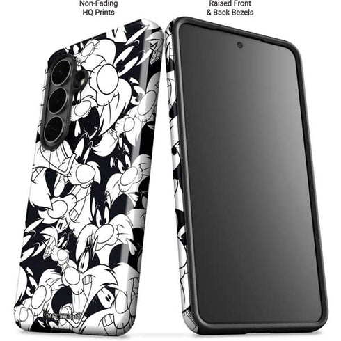 Looney Tunes Sylvester Super Sized Pattern Galaxy S26 Impact Case