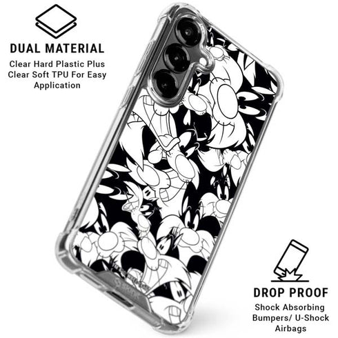 Looney Tunes Sylvester Super Sized Pattern Galaxy S26 Plus Clear Case