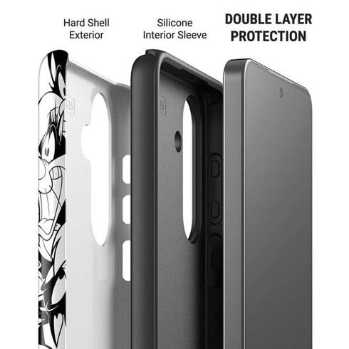 Looney Tunes Sylvester Super Sized Pattern Galaxy S26 Plus Impact Case