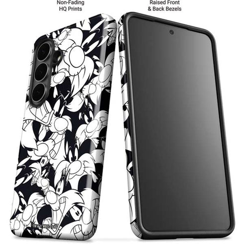 Looney Tunes Sylvester Super Sized Pattern Galaxy S26 Plus Impact Case