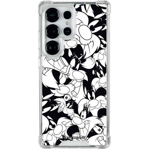 Looney Tunes Sylvester Super Sized Pattern Galaxy S26 Ultra Clear Case