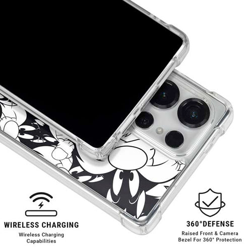 Looney Tunes Sylvester Super Sized Pattern Galaxy S26 Ultra Clear Case
