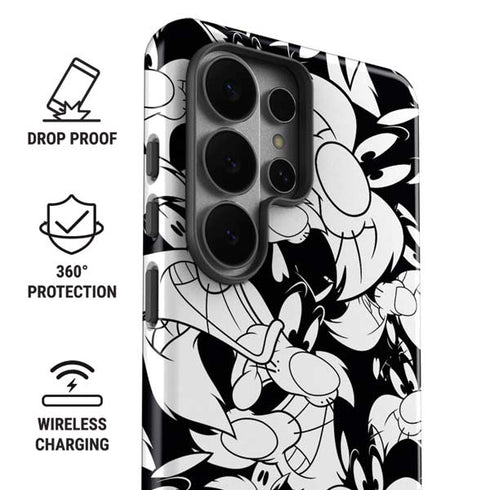 Looney Tunes Sylvester Super Sized Pattern Galaxy S26 Ultra Impact Case