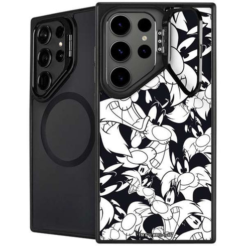 Looney Tunes Sylvester Super Sized Pattern Galaxy S26 Ultra Kickstand Case